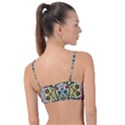 Sugar Skulls Pattern Knot Up Bikini Top View2