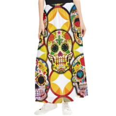 Sugar Skulls Maxi Chiffon Skirt by ExtraAwesomeSauce