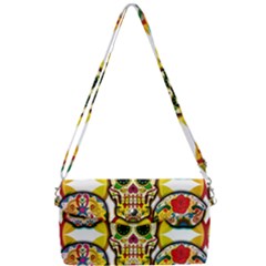 Sugar Skulls Removable Strap Clutch Bag by ExtraAwesomeSauce