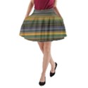 Multicolored Linear Abstract Print A-Line Pocket Skirt View1