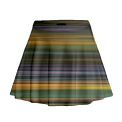 Multicolored Linear Abstract Print Mini Flare Skirt by dflcprintsclothing