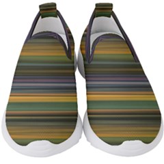 Multicolored Linear Abstract Print Kids  Slip On Sneakers by dflcprintsclothing