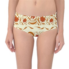 Ornamental Flowers Mid-waist Bikini Bottoms by Eskimos