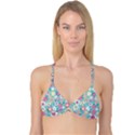 Floral Pattern Reversible Tri Bikini Top View3