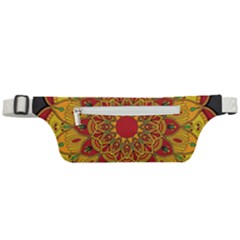 Mandela Flower Orange And Red Active Waist Bag by ExtraAwesomeSauce