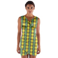 Native American Pattern Wrap Front Bodycon Dress by ExtraAwesomeSauce
