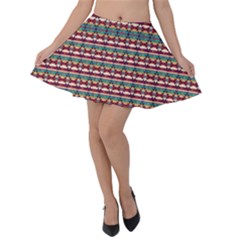 Native American Pattern Velvet Skater Skirt by ExtraAwesomeSauce