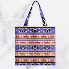Native American Pattern Zipper Grocery Tote Bag by ExtraAwesomeSauce