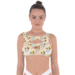 Sunflowers Pattern Bandaged Up Bikini Top by ExtraAwesomeSauce