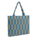 Tartan Pattern Zipper Medium Tote Bag View2