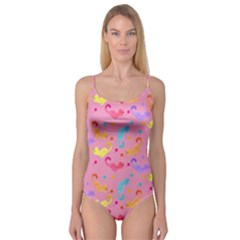 Watercolor Cats Pattern Camisole Leotard  by ExtraAwesomeSauce