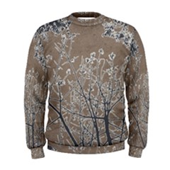 Linear Textured Botanical Motif Design Men s Sweatshirt by dflcprintsclothing
