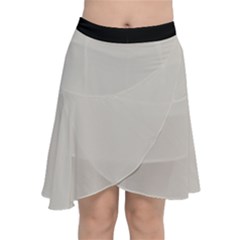 Abalone Grey Chiffon Wrap Front Skirt by FashionBoulevard