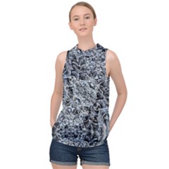 Ice Knot High Neck Satin Top by MRNStudios