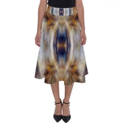 Retro Hippie Vibe Trippy Psychedelic Perfect Length Midi Skirt by CrypticFragmentsDesign