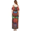 Boho Hippie Trippy Floral Pattern Draped Sleeveless Chiffon Jumpsuit View2