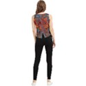 Phoenix Rising Colorful Abstract Art V-Neck Cropped Tank Top View2