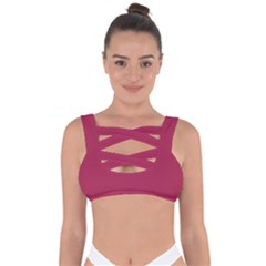 Amaranth Purple Bandaged Up Bikini Top by FashionLane