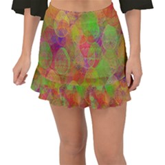 Easter Egg Colorful Texture Fishtail Mini Chiffon Skirt by Dutashop