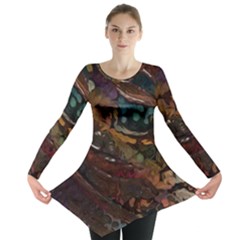 Abstract Art Long Sleeve Tunic  by Dutashop