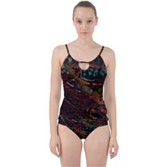 Abstract Art Cut Out Top Tankini Set by Dutashop
