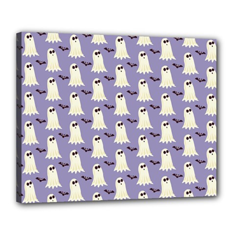 Halloween Ghost Bat Canvas 20  X 16  (stretched) by Dutashop