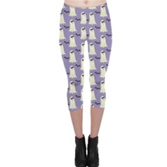 Halloween Ghost Bat Capri Leggings  by Dutashop
