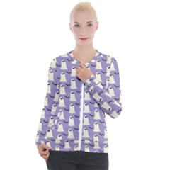 Halloween Ghost Bat Casual Zip Up Jacket by Dutashop
