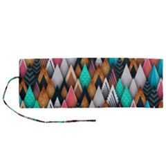 Abstract Triangle Tree Roll Up Canvas Pencil Holder (m) by Dutashop