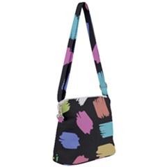 Many Colors Pattern Seamless Zipper Messenger Bag by Dutashop