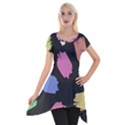 Many Colors Pattern Seamless Short Sleeve Side Drop Tunic View1