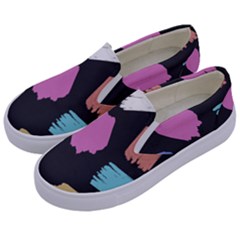 Many Colors Pattern Seamless Kids  Canvas Slip Ons by Dutashop