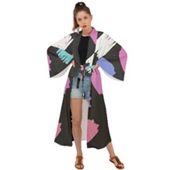 Many Colors Pattern Seamless Maxi Kimono by Dutashop