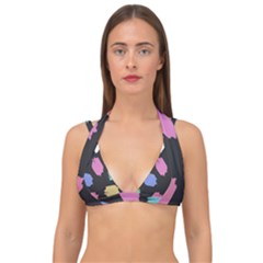 Many Colors Pattern Seamless Double Strap Halter Bikini Top by Dutashop