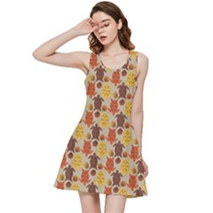 Sea Turtle Sea Life Pattern Inside Out Racerback Dress by Dutashop