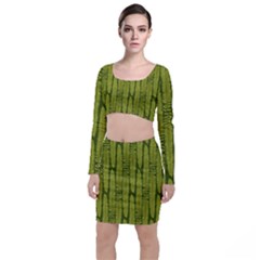 Fern Texture Nature Leaves Top And Skirt Sets by Dutashop
