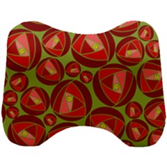 Abstract Rose Garden Red Head Support Cushion by Dutashop