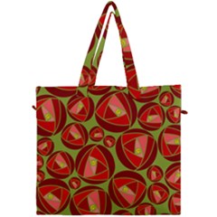 Abstract Rose Garden Red Canvas Travel Bag by Dutashop
