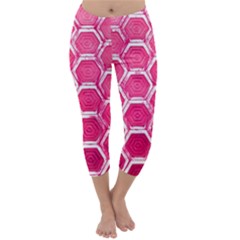 Hexagon Windows Capri Winter Leggings  by essentialimage365