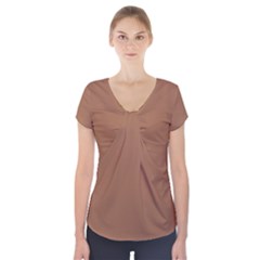Brass Knuckles Short Sleeve Front Detail Top by FabChoice