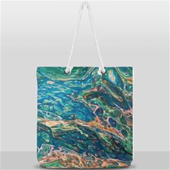 Oceanic Mircoscope  Full Print Rope Handle Tote (large) by BrenZenCreations