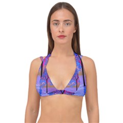 Tree Sunset Double Strap Halter Bikini Top by icarusismartdesigns
