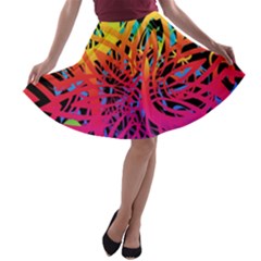 Abstract Jungle A-line Skater Skirt by icarusismartdesigns