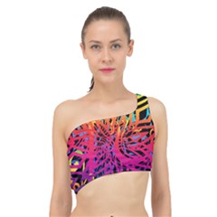 Abstract Jungle Spliced Up Bikini Top  by icarusismartdesigns