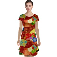 Floral Abstract Cap Sleeve Nightdress by icarusismartdesigns