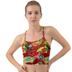 Floral Abstract Mini Tank Bikini Top by icarusismartdesigns