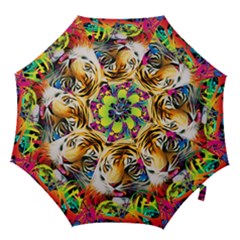 Tiger In The Jungle Hook Handle Umbrellas (small) by icarusismartdesigns
