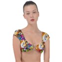 Tiger In The Jungle Cap Sleeve Ring Bikini Top View1