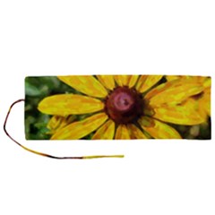 Sunflower Painting Roll Up Canvas Pencil Holder (m) by ExtraAwesomeSauce