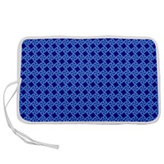 Basket Weave Basket Pattern Blue Pen Storage Case (s) by Dutashop
